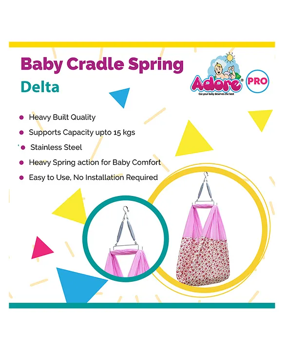 Baby Cradle Spring - Silver Spring Swing For Baby - Image 3