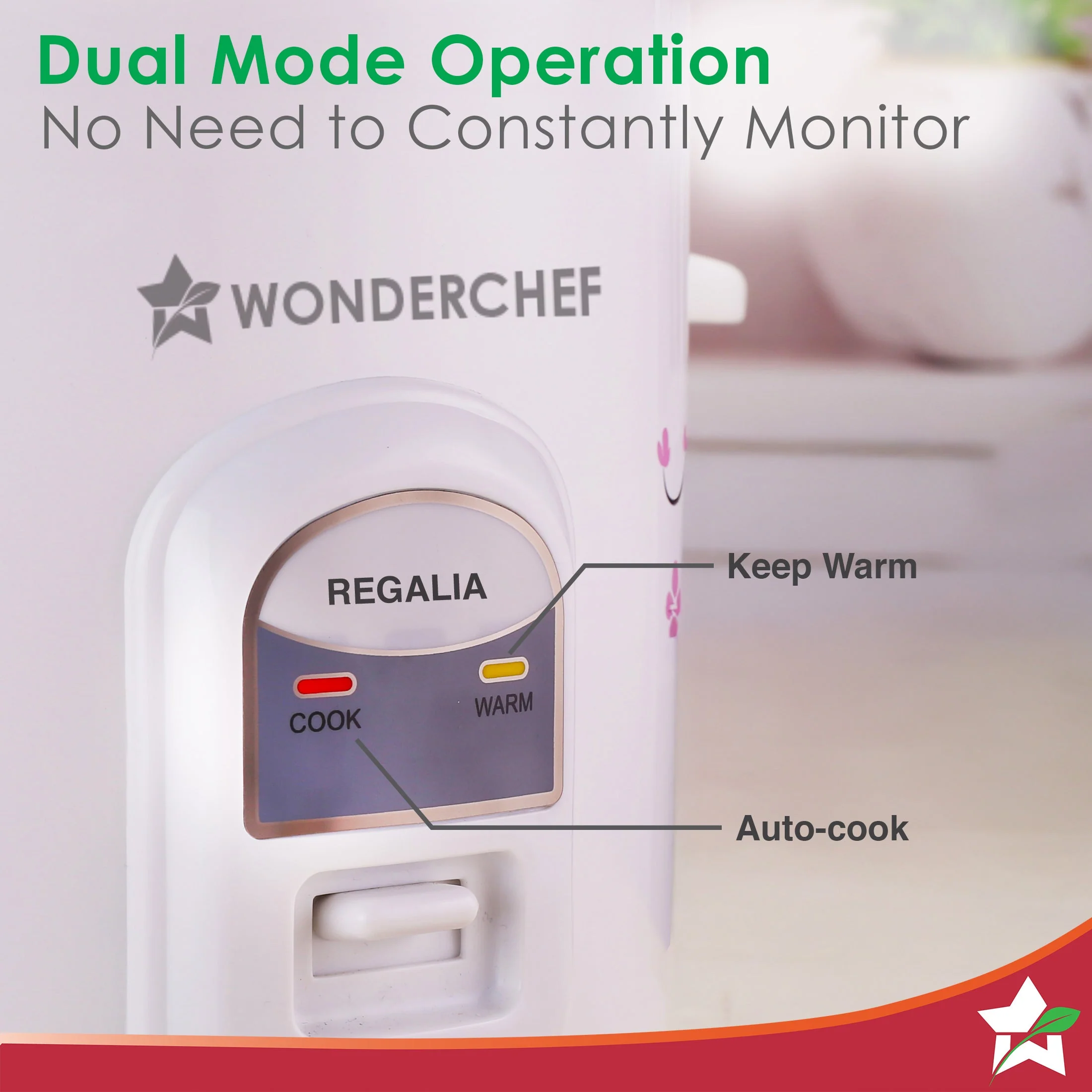 Regalia Electric Rice Cooker | 1.8 L, 700W | 2 Non-stick Bowls Serve 7-8 | Keep Warm Function | Uniform Cooking | Steam Veggies, Make Pulao, Khichdi, Momos | 2-Year Warranty - Image 6