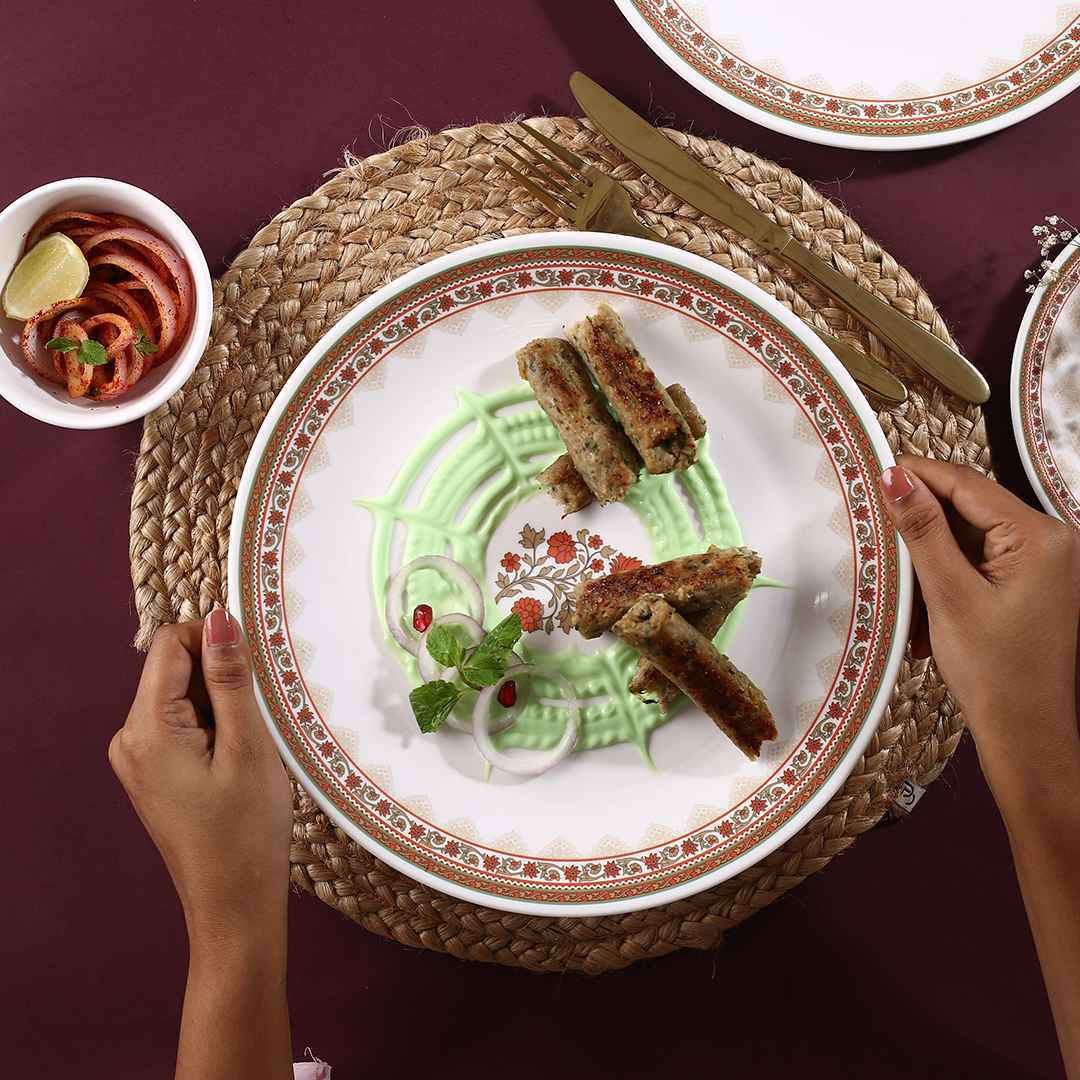 Venice Royal Red Dinner Set of 31 Pcs | 100% Food Grade Melamine | Elegant | Break & Stain Resistant | Designer Dinnerware - Image 6