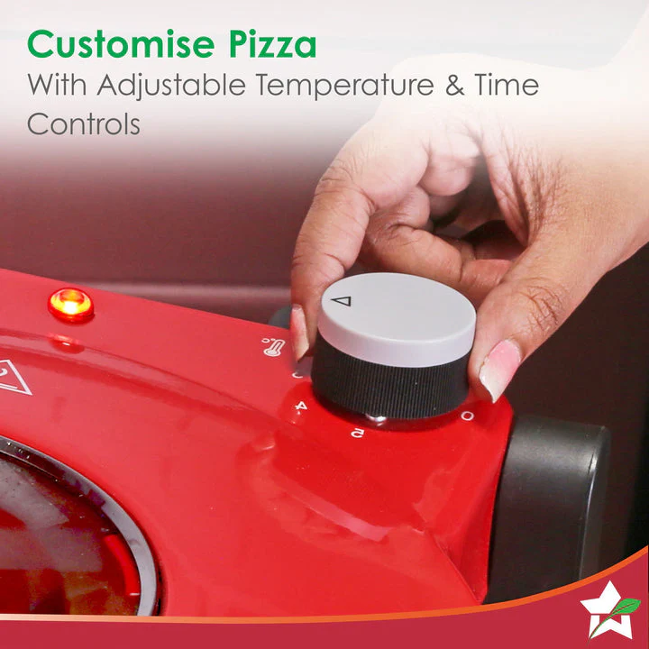Wonderchef Regalia Pizza Maker | Crispy Pizzas in 5 Minutes with Rapid Cooking over 450°C | Wood-Fired Pizza-Like Taste | Lava Stone Base for Golden Crust | 1200W, 12-in Diameter | 2-Year Warranty - Image 6